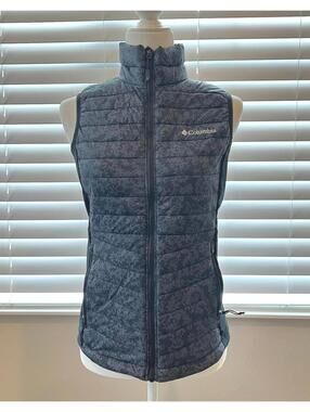 New with Tags Columbia Women's South Valley Hybrid Vest Floral Gray Size XS